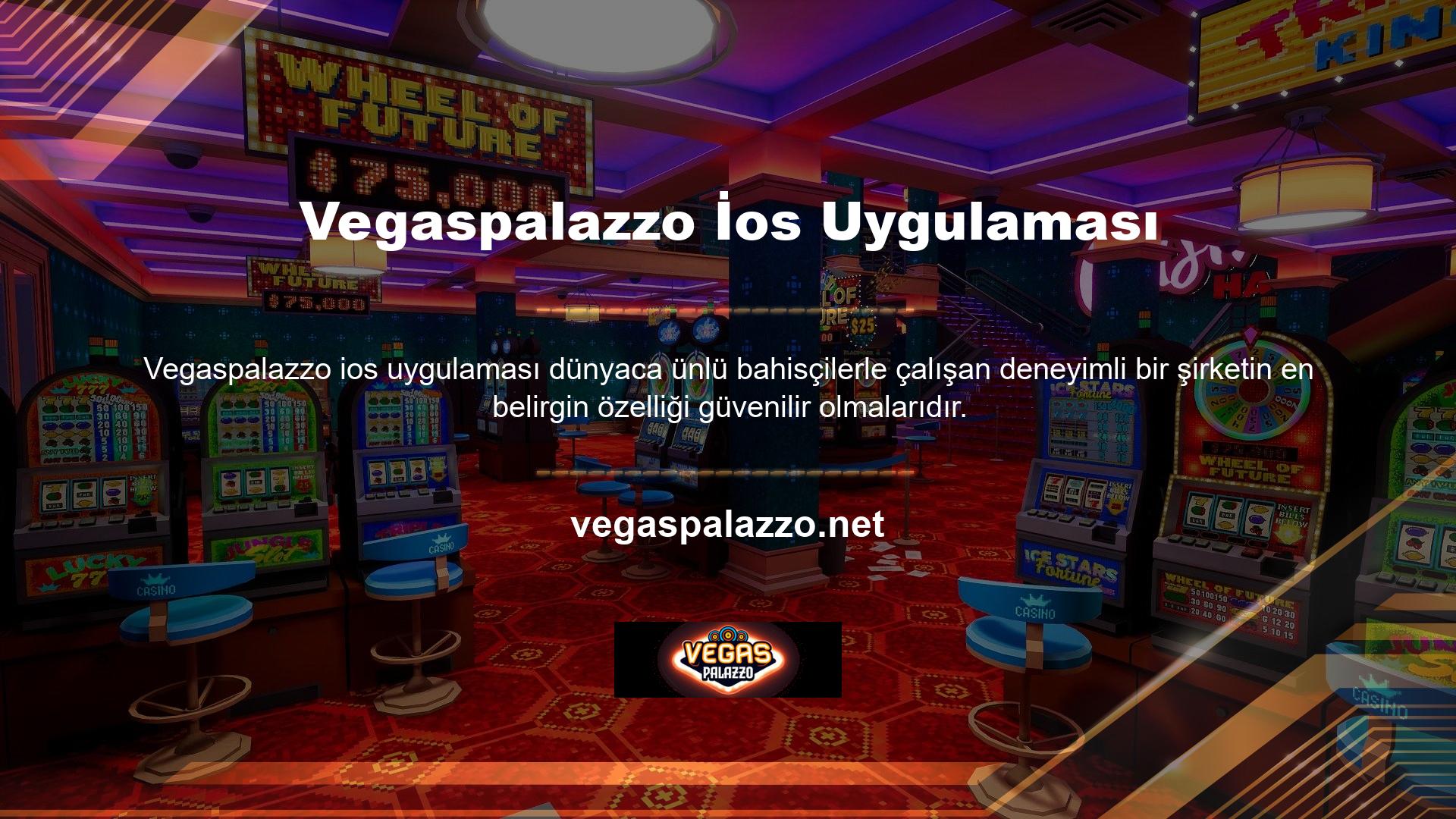 Vegaspalazzo Mobile IOS uygulamasının lisansı, herkesin görebileceği resmi sayfadaki 'Hakkımızda' sekmesinde bulunabilir